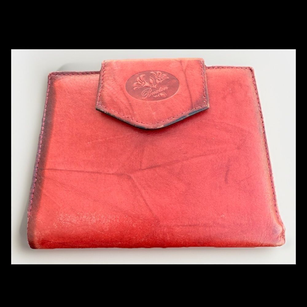 Julia Buxton Heiress Red Leather Wallet